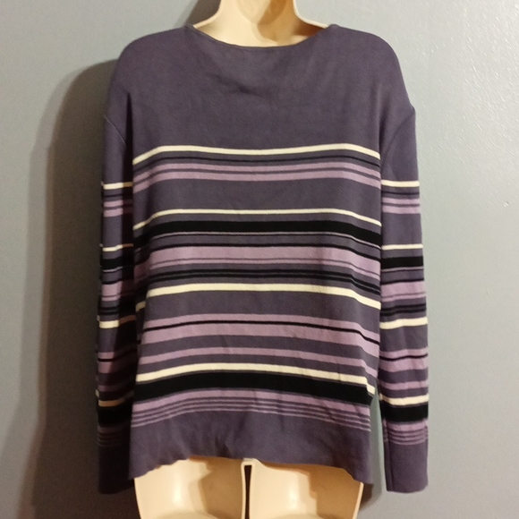Style &Co. Collection purple striped sweater - Picture 16 of 17